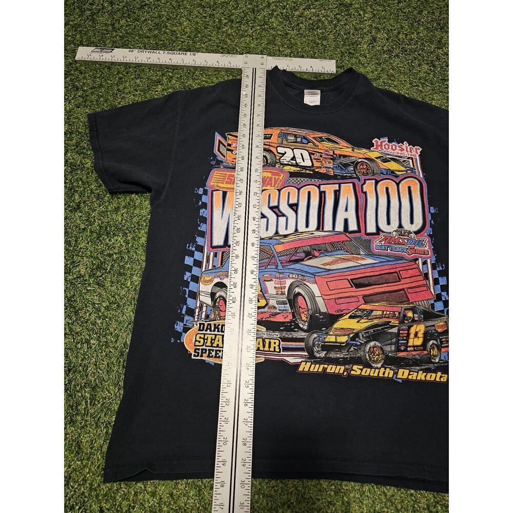 Vintage WISSOTA 100 Racing Graphic Print Shirt Mens XL Y2k 90s South Dakota - Picture 5 of 6